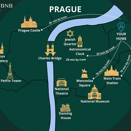 Modern Apartment With Terrace And Air Conditioning Prague Ngoại thất bức ảnh