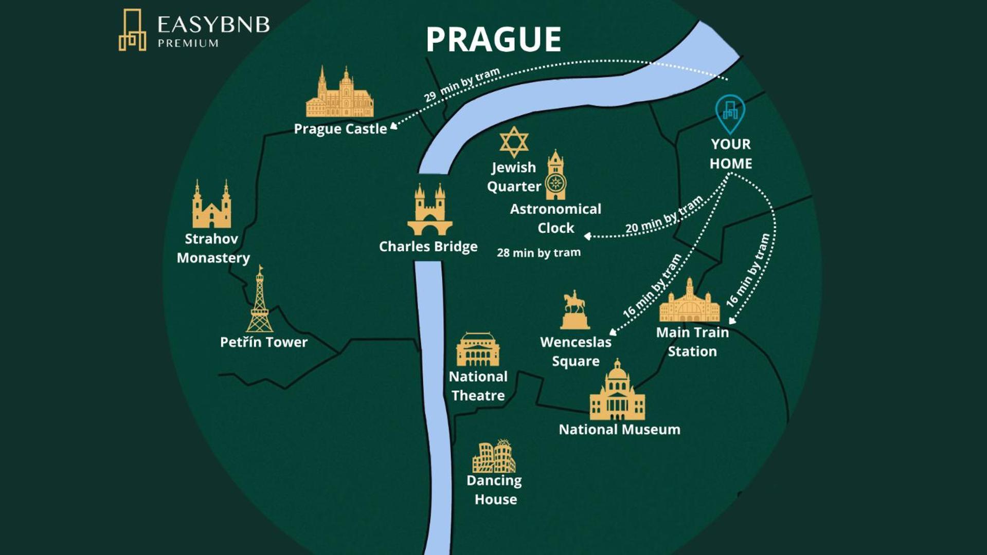 Modern Apartment With Terrace And Air Conditioning Prague Ngoại thất bức ảnh